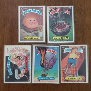 5LOT GARBAGE PAIL KIDS CARDS 1987